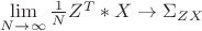 $\lim\limits_{N \rightarrow \infty}\frac{1}{N}Z^T*X \rightarrow \Sigma_{ZX}$