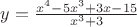 $y=\frac{x^4-5x^3+3x-15}{x^3+3}$