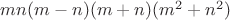 $mn(m-n)(m+n)(m^2+n^2)$ $mn(m-n)(m+n)(m^2+n^2)$