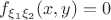 $f_{\xi_1\xi_2}(x,y)=0$