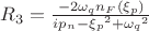 $R_3=\frac{-2\omega_q{n_F(\xi_p)}}{{i{p_n}-\xi_p}^2+{\omega_q}^2}$