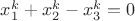 $x_1^k+x_2^k-x_3^k=0$