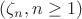 $(\zeta_n,n \geq1)$