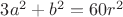$3a^2+b^2=60r^2$