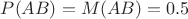 $P(AB)=M(AB)=0.5%$