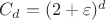 $C_d = (2+ \varepsilon)^d$