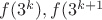 $f(3^k),f(3^{k+1}$
