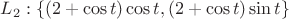 $L_2: \{(2+\cos t)\cos t, (2+\cos t)\sin t\}$