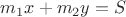 $m_1x+m_2y=S$