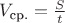 $V_\text{ср.} = \frac {S}{t}$
