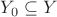 $Y_0\subseteq Y$