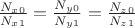 $\frac{N_x_0}{N_x_1}=\frac{N_y_0}{N_y_1}=\frac{N_z_0}{N_z_1}$