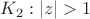 $K_2:|z|>1$
