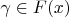 $\gamma\in F(x)$