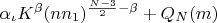 \alpha_{\iota}K^{\beta}(nn_1)^{\frac{N-3}2-\beta}+Q_N(m)$$