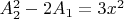 $A_2^2-2 A_1=3 x^2$