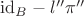 $\mathrm{id}_B-l''\pi ''$