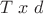 $T\;x\;d$