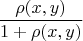 $$\frac {\rho(x,y)} {1+\rho(x,y)}$$
