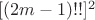 $[(2m-1)!!]^2$