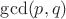 $\gcd(p,q)$ $\gcd(p,q)$
