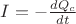 $I = -\frac{dQ_c}{dt}$