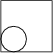 \begin{tikzpicture}
\draw (0,0)--(1,0)--(1,1)--(0,1)--cycle;
\draw (0.25,0.25) circle (0.25);
\end{tikzpicture}