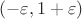 $(-\varepsilon,1+\varepsilon)$ $(-\varepsilon,1+\varepsilon)$