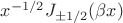$x^{-1/2}J_{\pm1/2}(\beta x)$