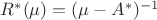 $R^*(\mu) = (\mu - A^*)^{-1}$