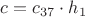 $c=c_{37}\cdot{h_1}$