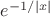 $e^{-1/|x|}$