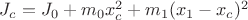 $J_c=J_0+m_0x_c^2+m_1(x_1-x_c)^2$ $J_c=J_0+m_0x_c^2+m_1(x_1-x_c)^2$