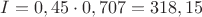 $Iд = 0,45 \cdot 0,707 = 318,15 мА$