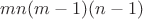 $mn(m-1)(n-1)$