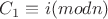 $ C_1\equiv i (mod n) $