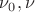 $\nu_0, \nu$