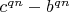 $c^{qn}-b^{qn}$