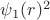 $\psi_1(r)^2$
