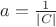 $a=\frac{1}{|C|}$