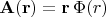 $$\mathbf{A}(\mathbf{r})=\mathbf{r}\,\Phi(r)$$