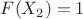 $F (X_2)=1$