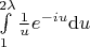 $\int\limits_{1}^{2\lambda} \frac{1}{u} e^{-i u}  {\rm d} u$
