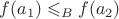 $f(a_1) \leqslant_B f(a_2)$