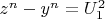 $z^n-y^n=U_1^2$