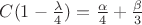 $C(1-\frac{\lambda}{4})=\frac{\alpha}{4}+\frac{\beta}{3}$