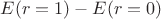 $E(r=1)-E(r=0)$