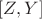 $[Z,Y]$
