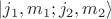 $\vert j_1,m_1;j_2,m_2\rangle$