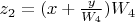 $z_2=(x+\frac{y}{W_4})W_4$